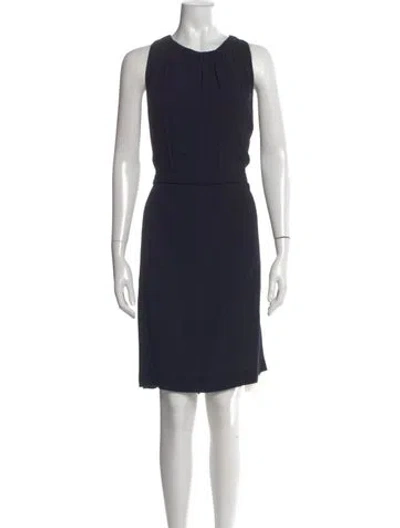 Pre-owned Kate Spade Crew Neck Knee-length Dress In Blue