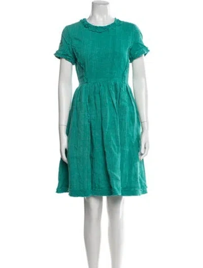 Pre-owned Kate Spade Crew Neck Knee-length Dress In Blue