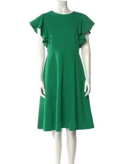 Pre-owned Kate Spade Crew Neck Knee-length Dress In Green