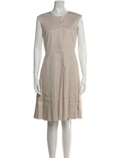 Pre-owned Kate Spade Crew Neck Knee-length Dress In Neutral