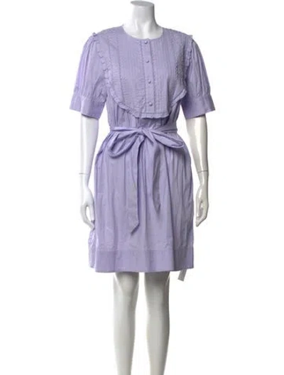 Pre-owned Kate Spade Crew Neck Knee-length Dress In Purple