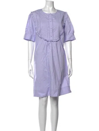 Pre-owned Kate Spade Crew Neck Knee-length Dress In Purple