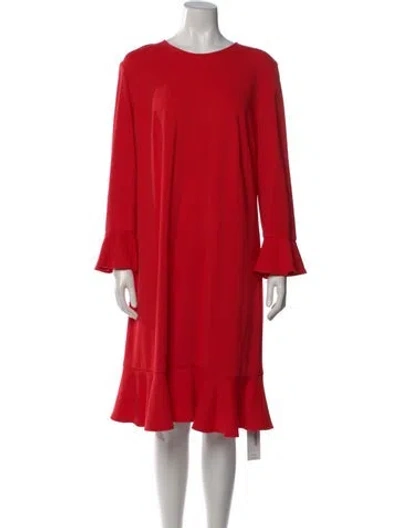 Pre-owned Kate Spade Crew Neck Knee-length Dress In Red