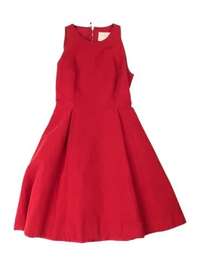 Pre-owned Kate Spade Crew Neck Knee-length Dress In Red