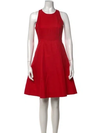 Pre-owned Kate Spade Crew Neck Knee-length Dress In Red
