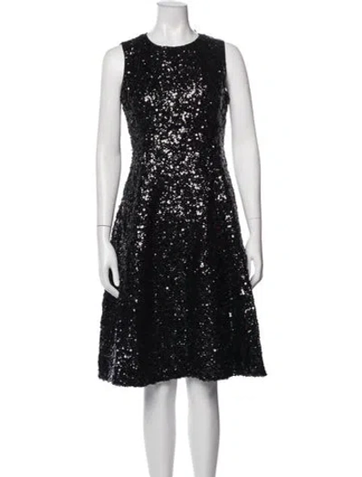 Pre-owned Kate Spade Crew Neck Knee-length Dress W/ Tags In Black