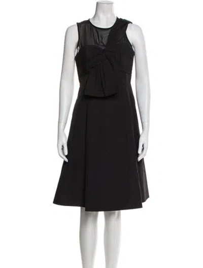 Pre-owned Kate Spade Crew Neck Long Dress In Black