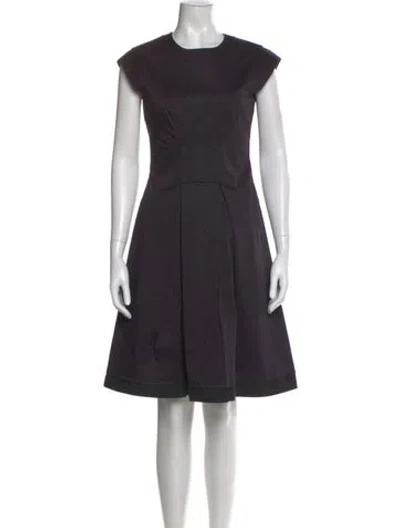 Pre-owned Kate Spade Crew Neck Long Dress In Gray