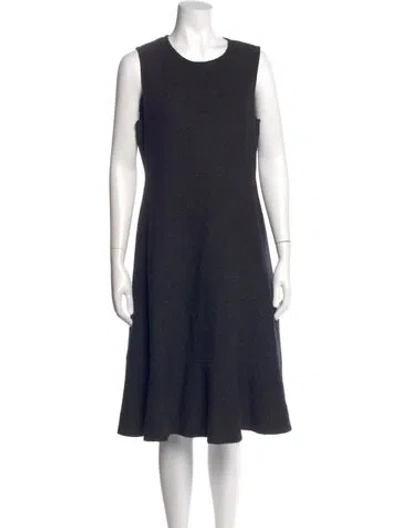 Pre-owned Kate Spade Crew Neck Midi Length Dress In Blue