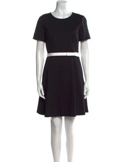 Pre-owned Kate Spade Crew Neck Mini Dress In Black