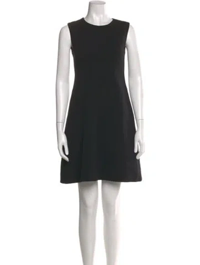 Pre-owned Kate Spade Crew Neck Mini Dress In Black