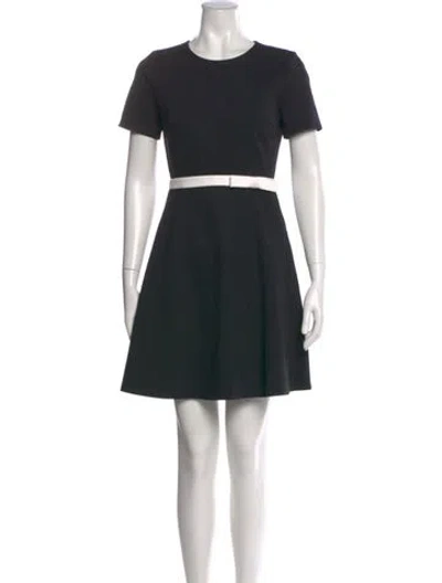 Pre-owned Kate Spade Crew Neck Mini Dress In Black