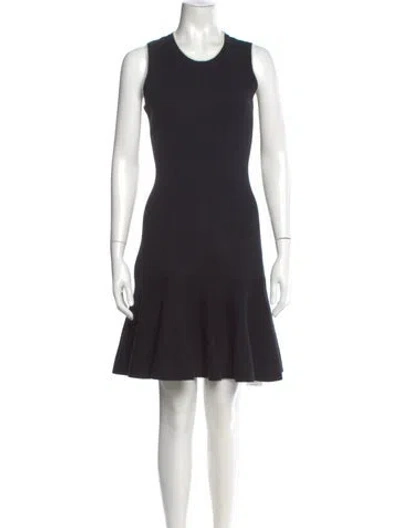 Pre-owned Kate Spade Crew Neck Mini Dress In Black