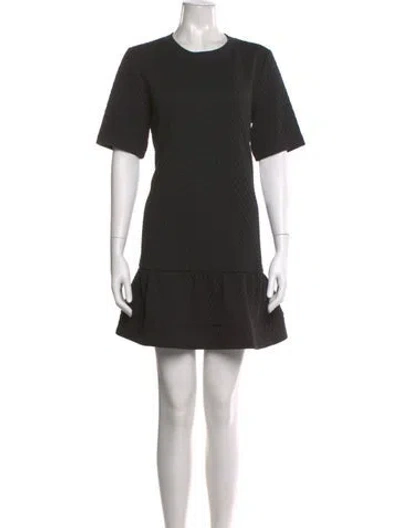 Pre-owned Kate Spade Crew Neck Mini Dress In Black