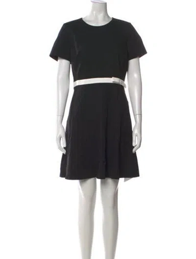 Pre-owned Kate Spade Crew Neck Mini Dress In Black