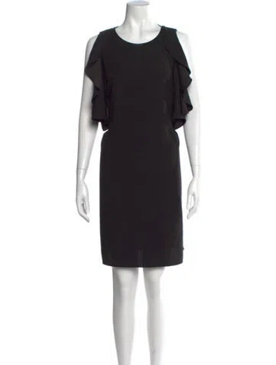 Pre-owned Kate Spade Crew Neck Mini Dress In Black