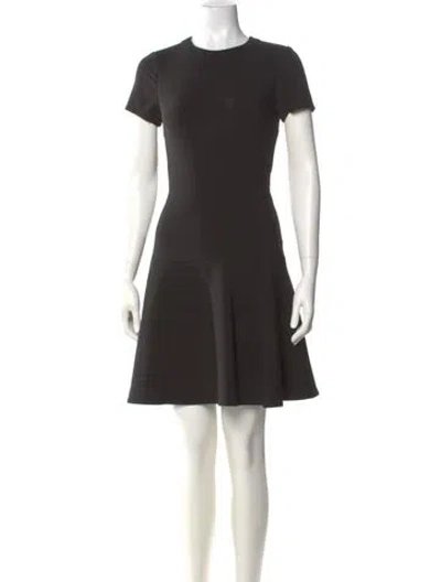 Pre-owned Kate Spade Crew Neck Mini Dress In Black