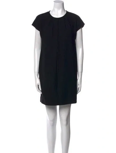 Pre-owned Kate Spade Crew Neck Mini Dress In Black