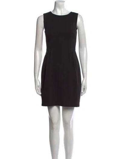 Pre-owned Kate Spade Crew Neck Mini Dress In Black