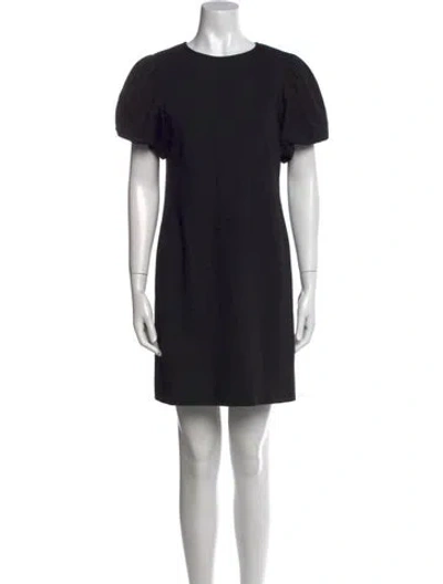 Pre-owned Kate Spade Crew Neck Mini Dress In Black