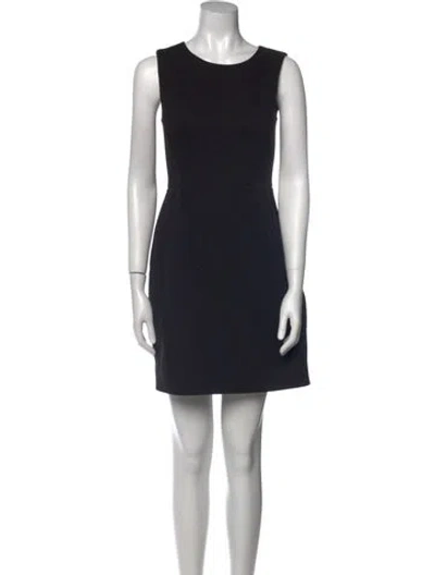 Pre-owned Kate Spade Crew Neck Mini Dress In Black