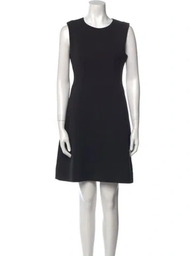 Pre-owned Kate Spade Crew Neck Mini Dress In Black