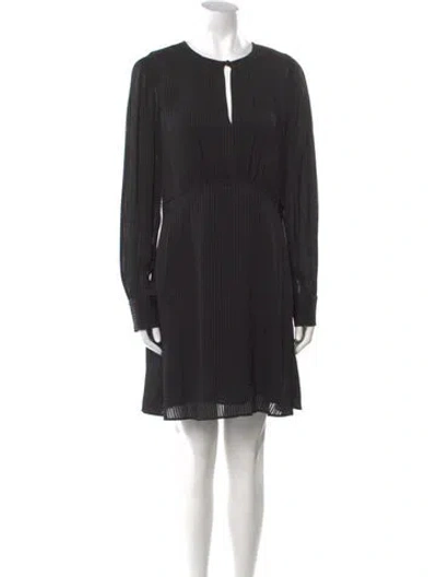 Pre-owned Kate Spade Crew Neck Mini Dress In Black