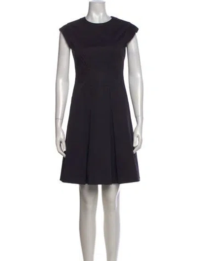 Pre-owned Kate Spade Crew Neck Mini Dress In Black