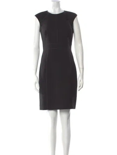 Pre-owned Kate Spade Crew Neck Mini Dress In Black