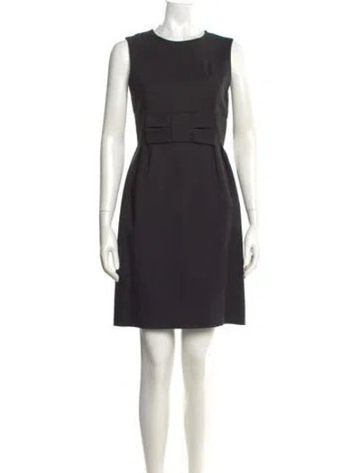 Pre-owned Kate Spade Crew Neck Mini Dress In Black