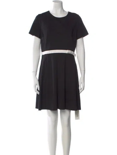 Pre-owned Kate Spade Crew Neck Mini Dress In Black