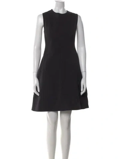 Pre-owned Kate Spade Crew Neck Mini Dress In Black