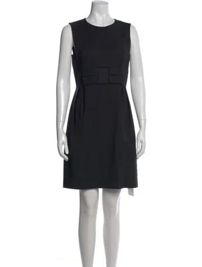 Pre-owned Kate Spade Crew Neck Mini Dress In Black