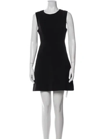 Pre-owned Kate Spade Crew Neck Mini Dress In Black