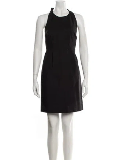 Pre-owned Kate Spade Crew Neck Mini Dress In Black