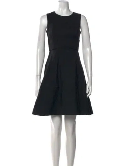 Pre-owned Kate Spade Crew Neck Mini Dress In Black