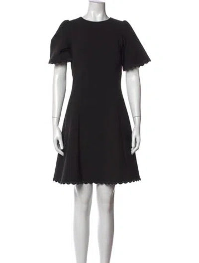 Pre-owned Kate Spade Crew Neck Mini Dress In Black