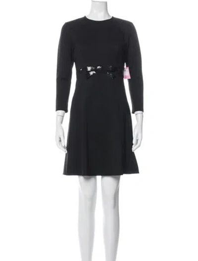 Pre-owned Kate Spade Crew Neck Mini Dress In Black