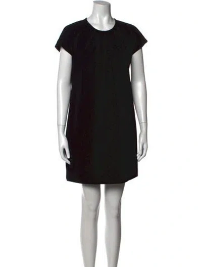 Pre-owned Kate Spade Crew Neck Mini Dress In Black