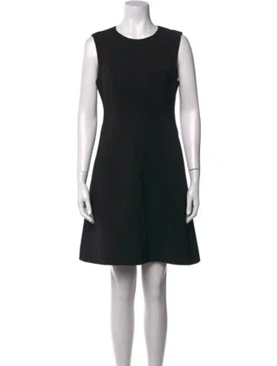 Pre-owned Kate Spade Crew Neck Mini Dress In Black