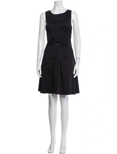 Pre-owned Kate Spade Crew Neck Mini Dress In Black
