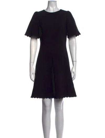 Pre-owned Kate Spade Crew Neck Mini Dress In Black