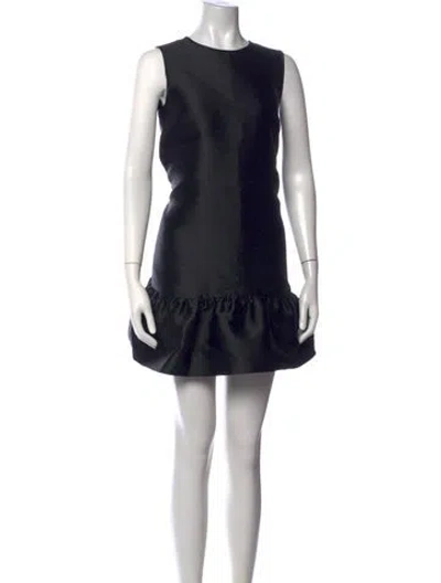 Pre-owned Kate Spade Crew Neck Mini Dress In Black