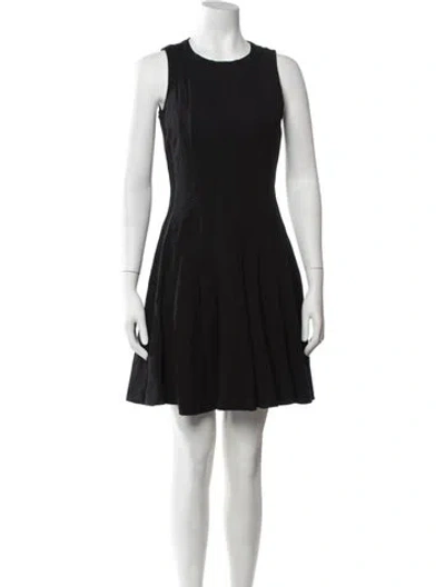 Pre-owned Kate Spade Crew Neck Mini Dress In Black