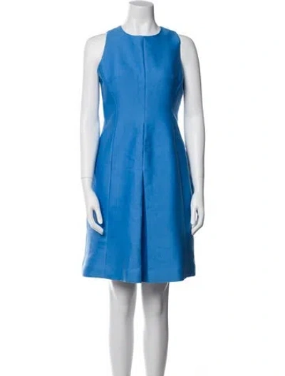 Pre-owned Kate Spade Crew Neck Mini Dress In Blue