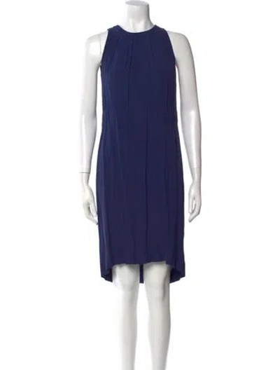 Pre-owned Kate Spade Crew Neck Mini Dress In Blue