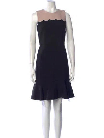 Pre-owned Kate Spade Crew Neck Mini Dress In Blue