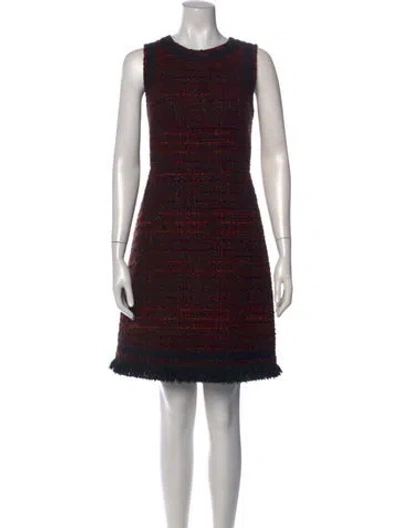 Pre-owned Kate Spade Crew Neck Mini Dress In Brown