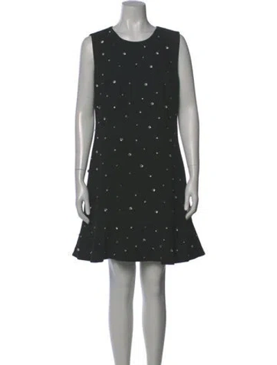 Pre-owned Kate Spade Crew Neck Mini Dress In Gray