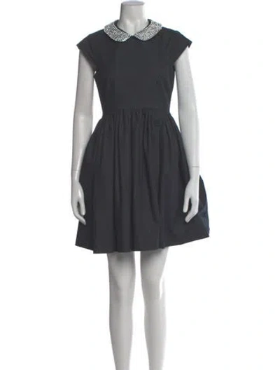 Pre-owned Kate Spade Crew Neck Mini Dress In Gray